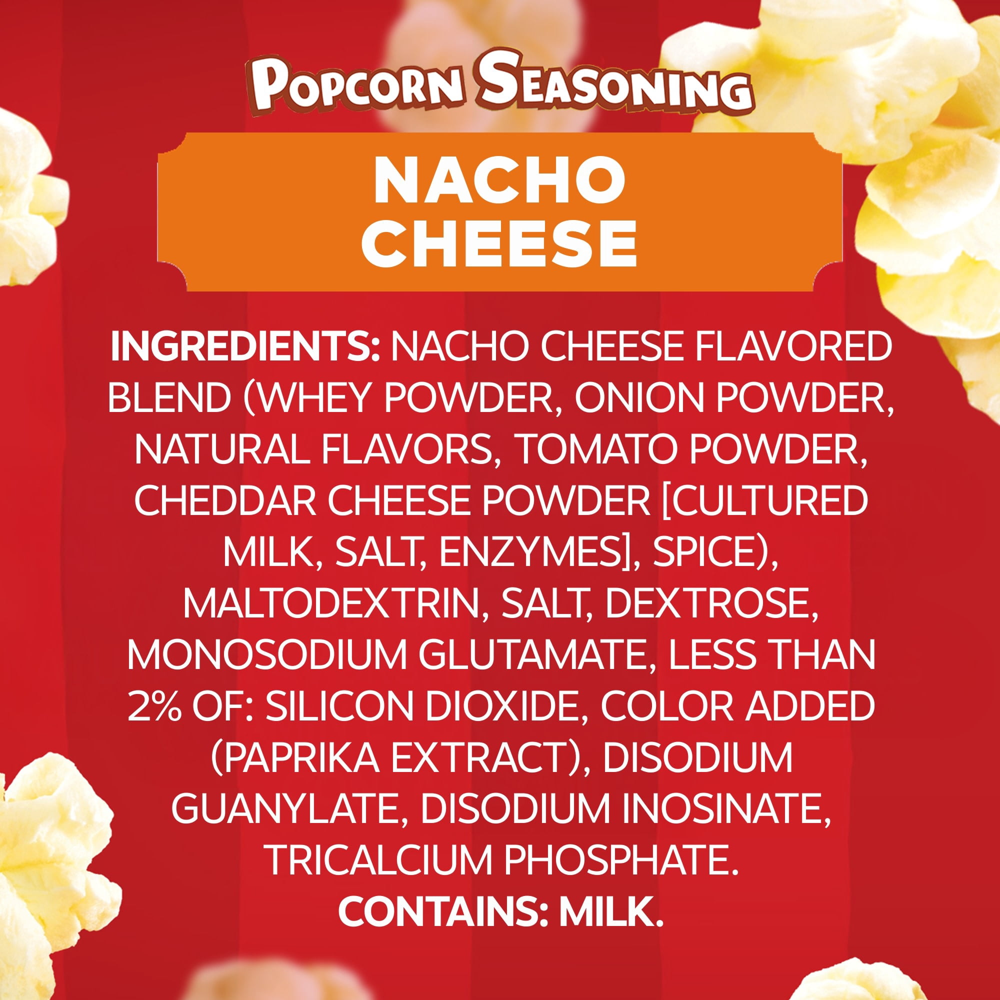 (4 pack) Orville Redenbacher's Nacho Cheese Flavored Popcorn Seasoning, 2.8 oz.