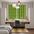 thumbnail image 4 of Saint Patrick's Day Kitchen Curtains Window Panels, Green Rainbow Lucky Clovers Striped Insulated Window Treatment Curtain, Grommet Curtains for Bedroom/Living Room/Bathroom, 2 Piece 42"Wx63"L, 4 of 8