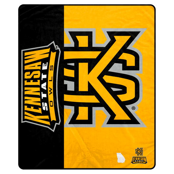 NCAA Kennesaw State Owls 50x60 Inch Ultra Soft Tailgate Throw