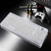 Tri-Mode Mechanical Keyboard with RGB, Hot-Swappable, Display, Translucent White