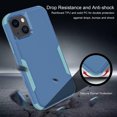 thumbnail image 7 of The Brick Two Tone Pc Tpu Hybrid Protective Case With Shockproof Corners For Iphone 13 6.1 - Navy Blue Blue, 7 of 7