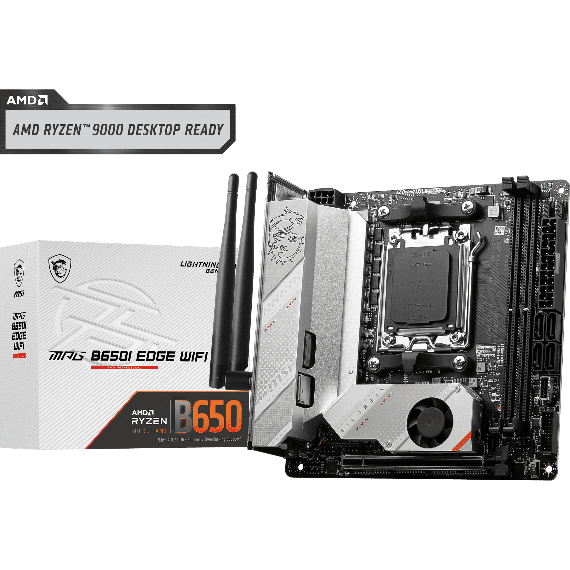 MSI AMD Mini ITX Gaming Motherboard, AM5, DDR5, MPG B650I