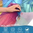 thumbnail image 3 of Yayeee Kitchen Curtains Tier Pair Light Filtering 27"x36" Rod Pocket Short Cafe Window Panel, Vibrant Leaves Pattern, 3 of 7