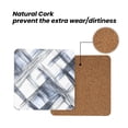 thumbnail image 4 of Multi-Shape Mdf Cork Coaster 4 Pieces Of Anti-Slip, Anti-Wear And Anti-Fouling 3.9in Easy To Clean And Stable Structure Silver Checked Hand-Drawn Sketch_1 Square, 4 of 7