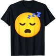 thumbnail image 1 of Sleeping Emoticon Face Snoring Zzz Face T-Shirt - White - S, 1 of 2