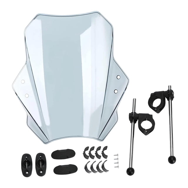 Parabrisas para Motocicleta Accesorio de Modificación Parabrisas Ajustable Componente de Actualización Protección Contra Viento Fabricada en PC Resist Azul grisáceo
