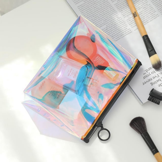Transparent Cosmetic Bag Clear Makeup Bag Makeup Bundles Travel Make Up Bag Clear Make Up Bag Transparent Makeup Bag Clear Toiletry Bag Storage Bag Travel Bag Colorful,Clear Wash Pouch