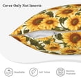 thumbnail image 5 of Haiem Romantic Elegant Sunflower Print Velvet Soft Solid Decorative Square Throw Pillow Covers Set with Elegant Piping Christmas Cushion Case for Sofa Bedroom Car-18"x18", 5 of 8