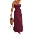 thumbnail image 2 of Women Summer Sleeveless Jumpsuit Casual Strapless Wide Leg Jumpsuit, 2 of 5
