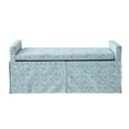 thumbnail image 3 of Rustic Manor Maurice Printed Linen Storage Bench, Indes Blue Ground, 3 of 9