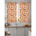 thumbnail image 4 of Maple Leaf Sheer Curtains 72 inches Long, Fall Watercolor Leaves Pastoral Autumn Light Filtering Sheer Window Curtains Rod Pocket Voile Drapes for Bedroom Living Room, 52"W x 72"L 2 Panels, 4 of 7