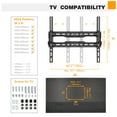 thumbnail image 4 of Modern Black Rolling TV Stand for TVs up to 55 inch, 4 TV Screen, 4 of 6