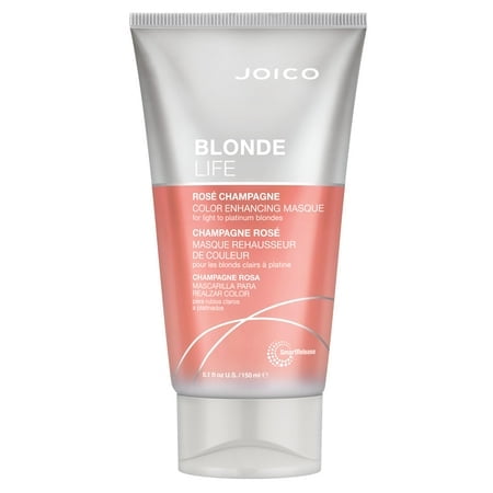 Joico Blonde Life Color Enhancing Masque | For Blonde Hair | Color Depositing Treatment | Maintain Unique Blonde Tones | Fortified With Monoi & Tamanu Oil | Rose Champagne| 5.1 Fl Oz