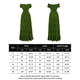 thumbnail image 2 of Faldas largas Vestido largo informal para mujer, con cordones, cuello oblicuo, color sólido, ajuste holgado, traje de vacaciones Cgtredaw Verde T S para Mujer, 2 of 6