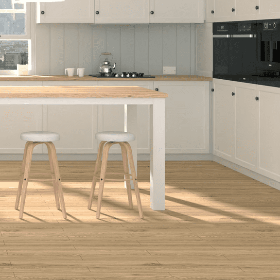 Vinyl Flooring Roll PVC Thickened Peel and Stick Floor Wood Plank Self Adhesive Flooring DIY 23.6" X 118" Nature Wood