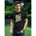 thumbnail image 2 of Eat Sleep Work Train Repeat Word T-Shirt Men -Image by Shutterstock, Male 3X-Large, 2 of 4