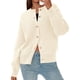 thumbnail image 3 of Suéter PRETTYGARDEN Cardigan de Manga Larga Beige XL, 3 of 6