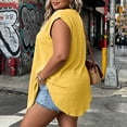 thumbnail image 5 of cfhntfmh Women's Plus Size Oversized Tops Summer Cap Sleeve T Shirts V Neck Dressy Casual Vacation Blouses Fashion Boho Clothes, 5 of 7