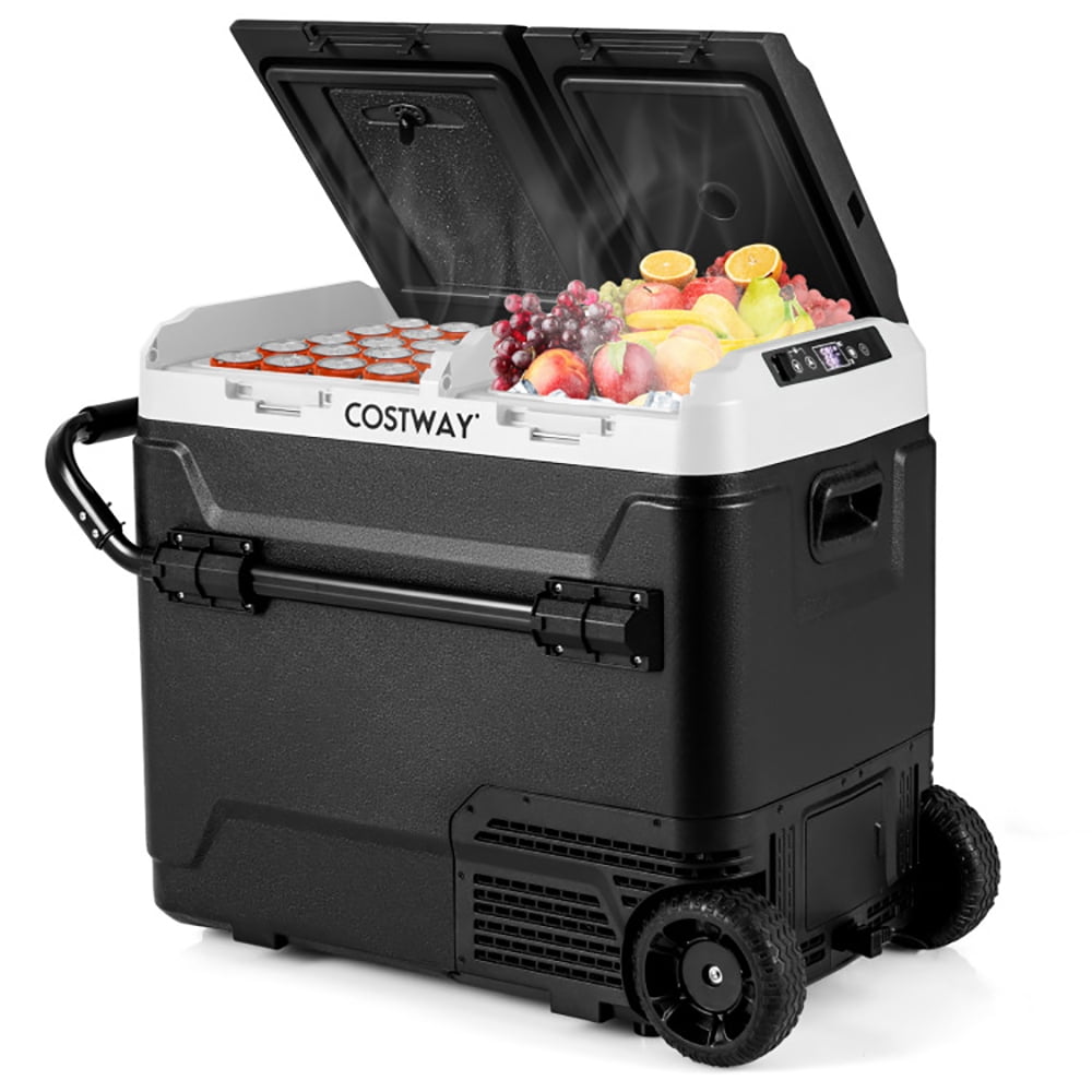 Aimee Lii 64QT Portable Compressor Fridge Freezer for Vehicles Camping Travel Truck, Portable Water Cooler, Black
