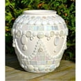 thumbnail image 1 of Cheungs 5589WT Abstract Mosaic Pattern Ceramic Planter, White, 1 of 1