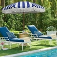 thumbnail image 5 of AMMSUN 7ft Patio Umbrella with Fringe Tassel Outdoor UPF50+ Shade Tilt Shelter,Navy Stripes, 5 of 8