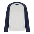 thumbnail image 2 of Jalioing Chandail en Molleton en Coton pour Hommes Color Block Doublé en Sherpa Basique Chandail Col Rond Manches Longues Tops Décontractés, 2 of 6
