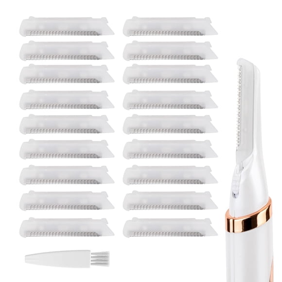 18 piezas de cuchillas de repuesto para acabado táctil Flawless Dermaplane Glo Sonic Exfoliante facial vibratorio Cabezales de repuesto solo específicos para Flawless Vibrating Dermaplane Razor