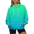 thumbnail image 7 of Ashirexll Womens Hoodies, Oversized Hoodies for Women, Ladies' Loose Long Sleeve Hoodies Gradient Color Casual Sports Hooded Sweatshirts, 7 of 7