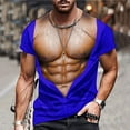 thumbnail image 5 of Muscle Tee Shirts for Men Funny T-Shirt with Fake Muscle 3D Printed Graphics Casual Summer Tees for Men, 5 of 6