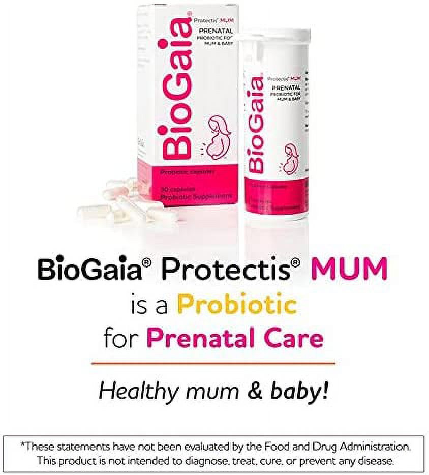 BioGaia Protectis MUM | Prenatal Probiotic  | Helpful for Mom & Baby | Support Baby's Developing Digestive & Immune Systems | Boosts Mom's Immune Defenses & Promotes Good Digestive Health | 30 Count