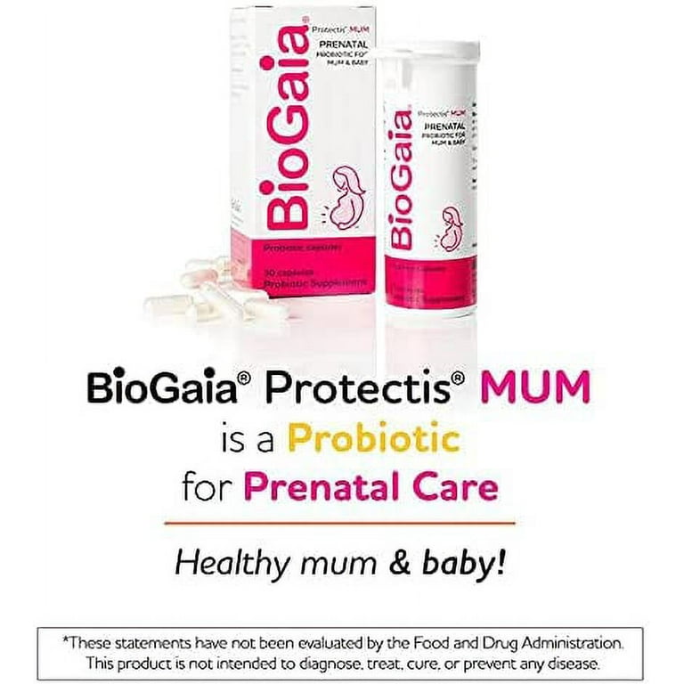 BioGaia Protectis Mum | Un probiotique prénatal | Utile pour maman & amp;  Bébé | Soutenez bébé & # x27; s Développer Digestif & amp; Systèmes