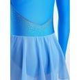 thumbnail image 6 of Alvivi Girls Figure Ice Skating Dress Mesh Splice Ballet Gymnastics Leotard 6-14, 6 of 7