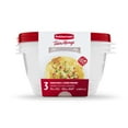 thumbnail image 3 of Rubbermaid TakeAlongs 6.2-cup Round Food Storage Containers, Ruby Red, 3 pack, 3 of 6