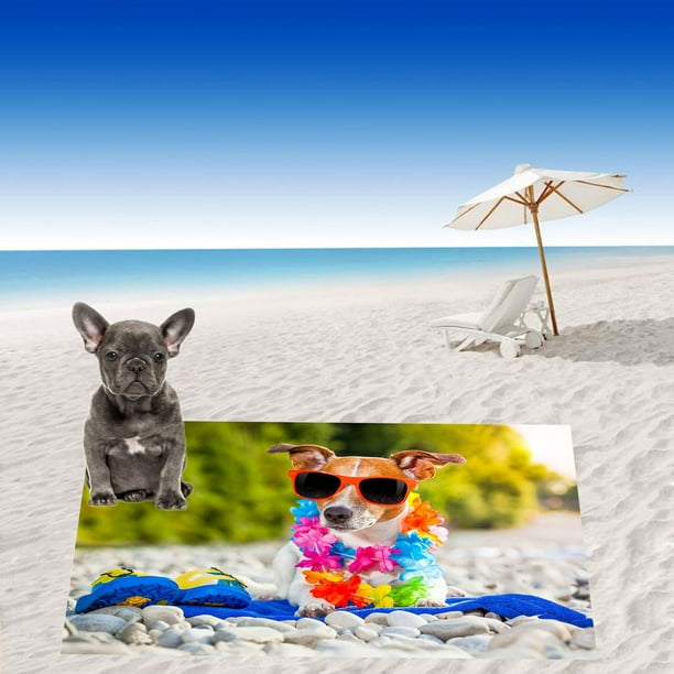 Lolmot Dog Themed Beach Towel Beach Towel Balls Gifts 30x60in Large Beach Towel Quick Fast Dry Absorbent Lightweight Sand Free Bath Towels