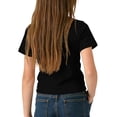 thumbnail image 5 of SROBPTY Big Kids Girls 1-9 Years Summer Solid Crew Neck Short Sleeve Tshirt Top Black, 4-5 Years, 5 of 5