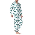 thumbnail image 2 of Fotbe Cartoon Shark Pijama de Hombre con Estampado de Manga Larga, Conjunto de 2 Piezas, Ropa de Dormir Suave y Cómoda con Bolsillos-XX-Large, 2 of 7