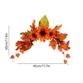 thumbnail image 3 of PRETXORVE Fall Wreath, Artificial Flower Sunflower Door Lintel Maple Leaf Thanksgiving Holiday Decorations, 3 of 6