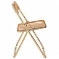 thumbnail image 5 of LeisureMod Lawrence Modern Acrylic Folding Chair With Gold Metal Frame Set of 2 in Tangerine, 5 of 11