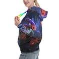 thumbnail image 2 of Honeii Jungle Path Glowing Mushrooms Pattern Womens Oversized Hoodies Long Sleeve Sweatshirts Pullover Fall Outfits with Pocket-Large, 2 of 7