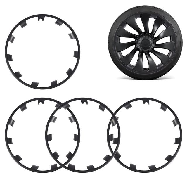 4Pcs Wheel Rim Protector Kits, 21Inch ABS PC Plastic Anti Scratch Rim Guard Decoration Ring, Replacement for Ü berturbine Wheel