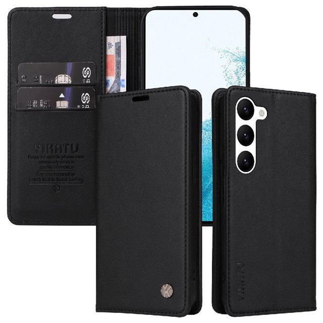 Funda para Samsung Galaxy S23 Estuche de Cuero PU Tipo Cartera con Ranuras para Tarjetas y Cierre Magnético
