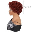 thumbnail image 2 of Unique Bargains Lace Front Wigs Heat Resistant Short Curly Wigs Wine Red, 2 of 8