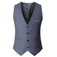 thumbnail image 1 of Chaleco de traje ajustado de talla grande para hombre, Tops para negocios, boda, chaleco Formal o informal, abrigos de cintura de un solo pecho, 1 of 3