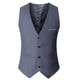 thumbnail image 1 of Chaleco de traje ajustado de talla grande para hombre, Tops para negocios, boda, chaleco Formal o informal, abrigos de cintura de un solo pecho, 1 of 3