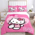 thumbnail image 5 of Cartoon Hello Kitty Pattern Quilt Cover Without Filling Pillowcase Bedding Sets Christmas Gift, 5 of 29