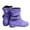 Purple, variant on Lilgiuy Retro Women Vintage Plain Buckle Zipper Casual Inner Heightenin Low Heels Zipper Fall Winter Short Boots Round Toe Shoes