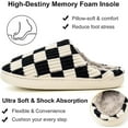thumbnail image 6 of House Slippers for Women Men,Plush House Shoes Memory Foam Checkered Slippers Womens Casual Fuzzy Bedroom Indoor Outdoor Plaid Shoes with Fur Lining, 6 of 7
