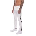 thumbnail image 3 of FOCUSNORM Men's Denim Long Pants, Side-Striped Distressed Ripped Zip Slim Jeans, 3 of 6