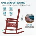 thumbnail image 3 of SERWALL Outdoor Rocking Chair Set of 2, HDPE Patio Rocker for Lawn, Porch, Crimson Red, 3 of 11
