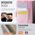 thumbnail image 4 of Decase Premium Magnetic Flip Wallet Case with RFID Blocking+Card Slots Durable TPU Shell Kickstand Protective Cover,Luxury PU Leather & TPU Material Shockproof Case for Samsung Galaxy A16 5G,Rosegold, 4 of 11